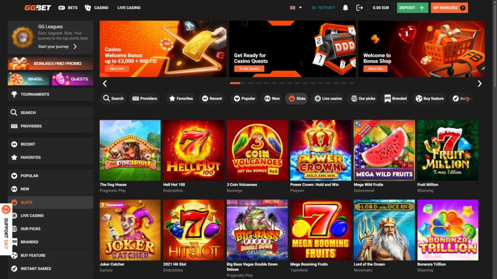 GGbet казино слотове