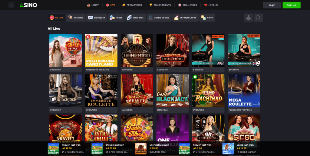 Asino Casino Live Games