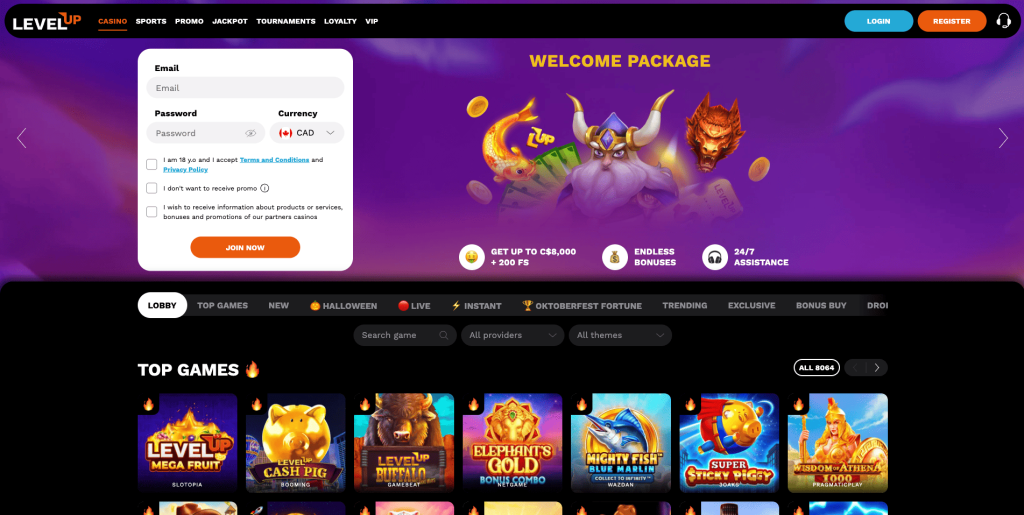 Level Up Casino Canada