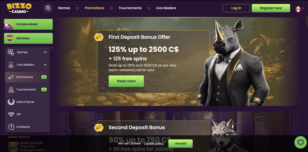 Bizzo Casino Bonuses