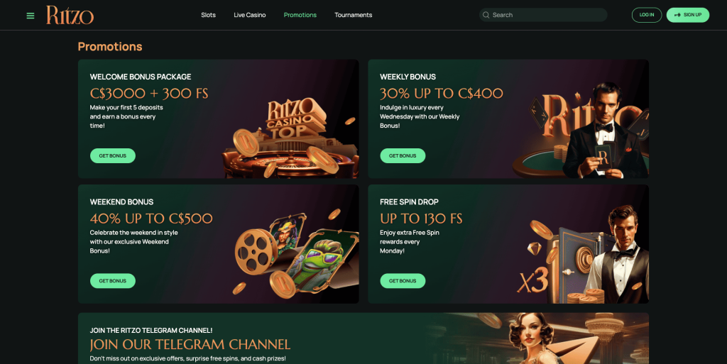 Ritzo Casino Bonuses