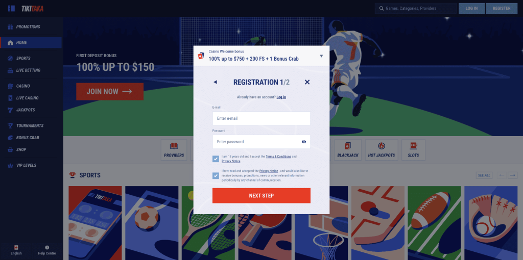 Tikitaka Casino Registration