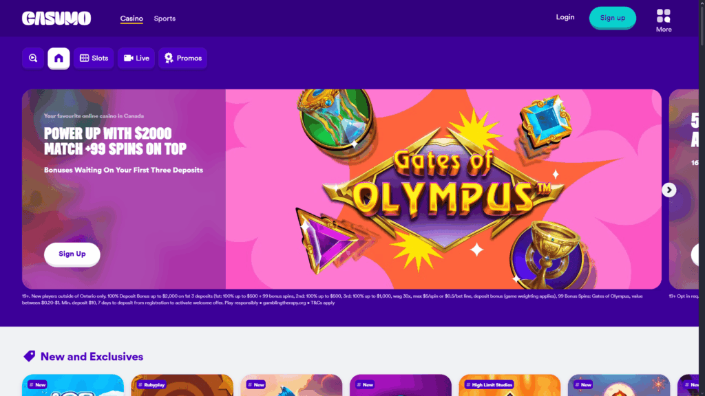 Casumo casino Canada