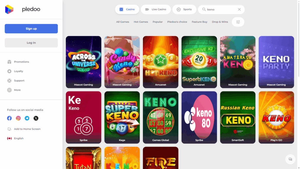 Pledoo casino Canada