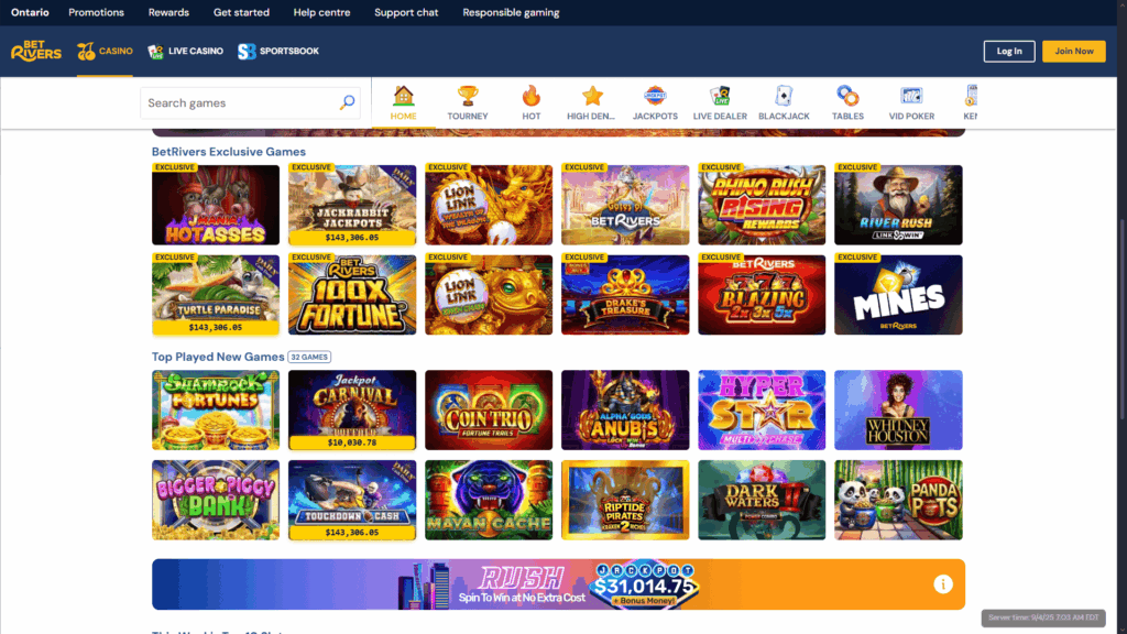 BetRivers casino slots