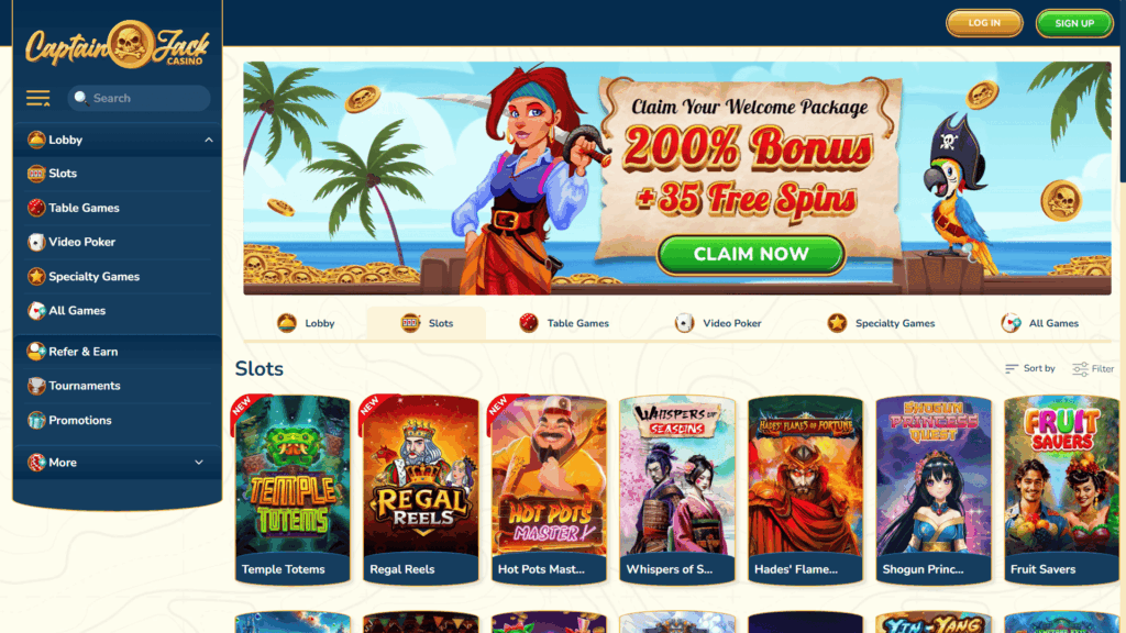 Captain Jack casino slots