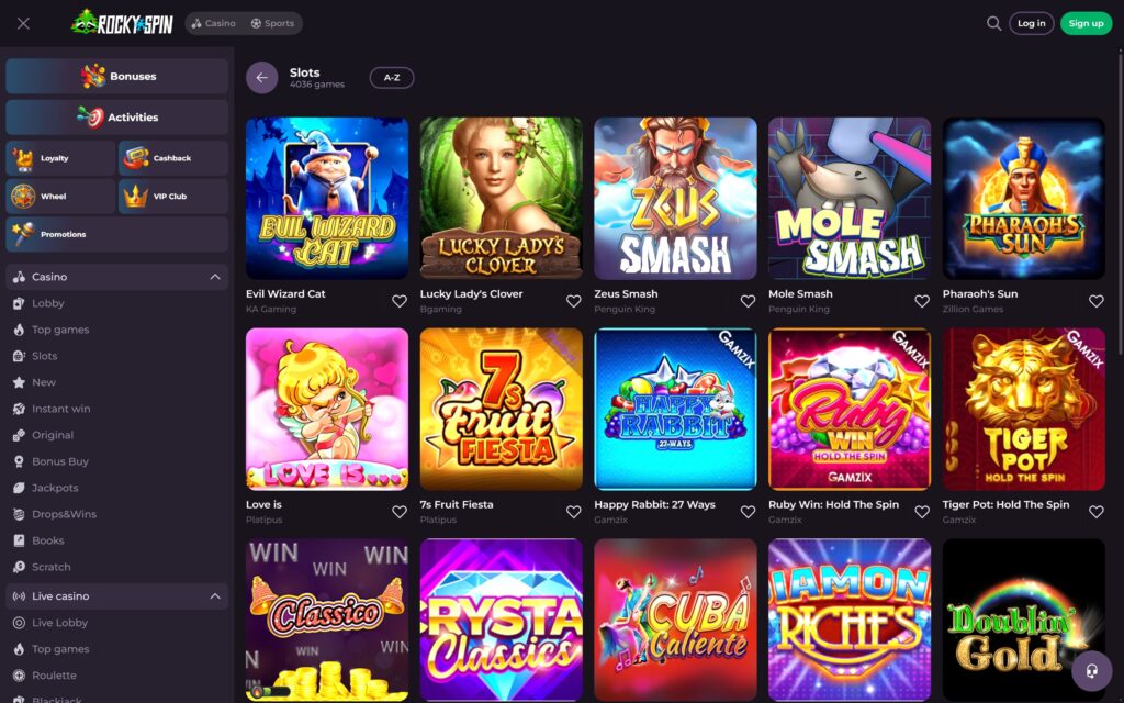 Rockyspin casino slots