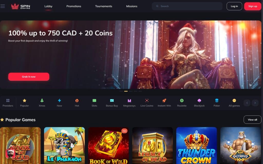 Spin Empire casino Canada
