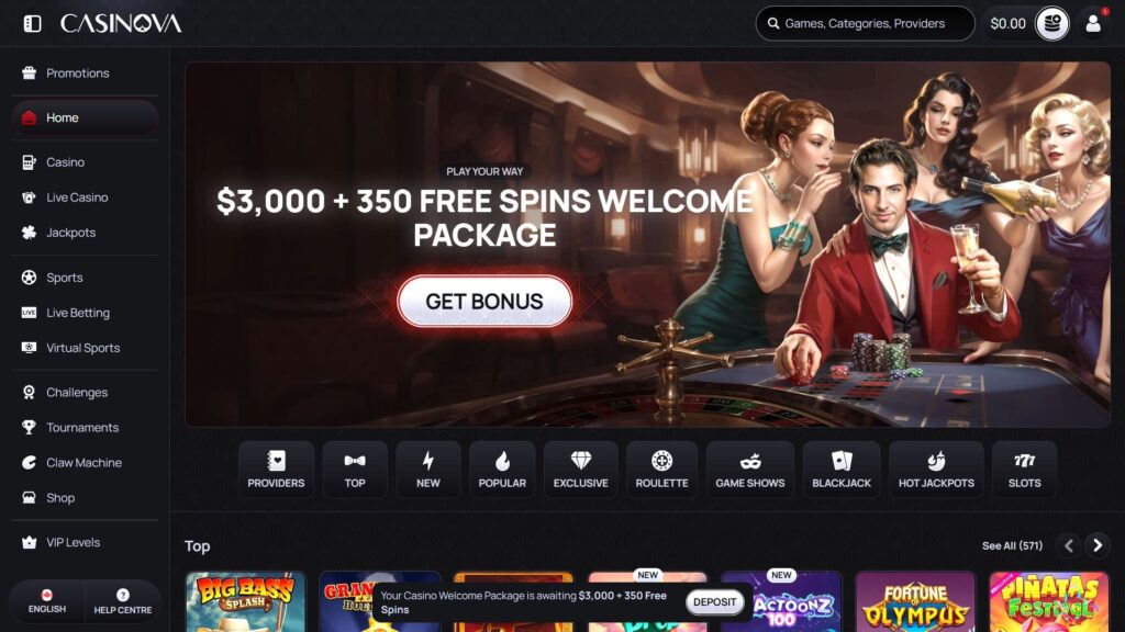 Casinova casino Canada