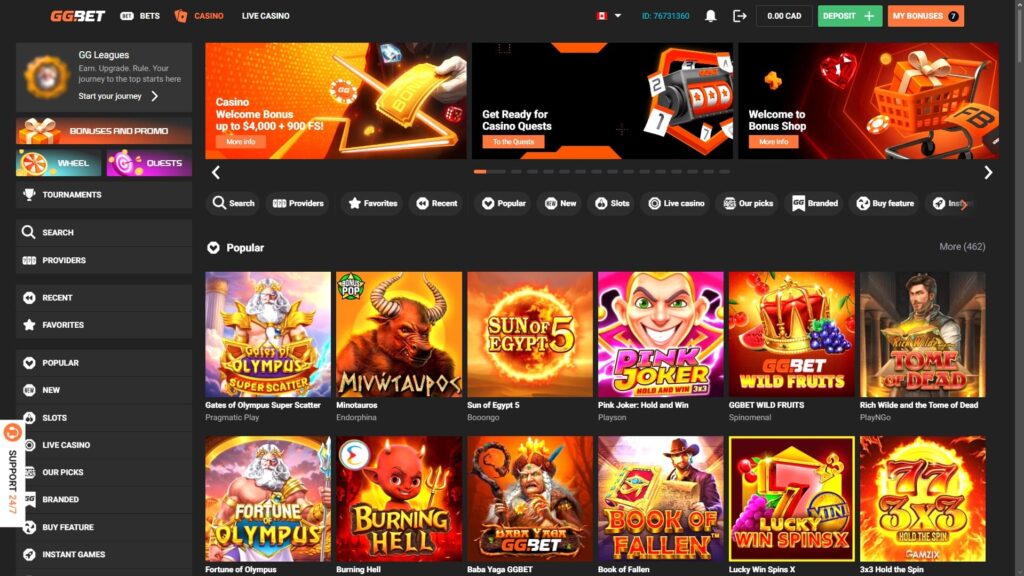 GGbet casino Canada