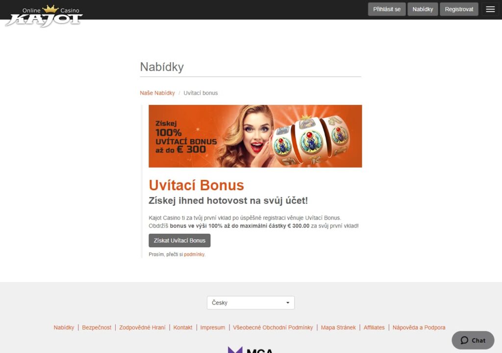 Kajot Casino bonusy