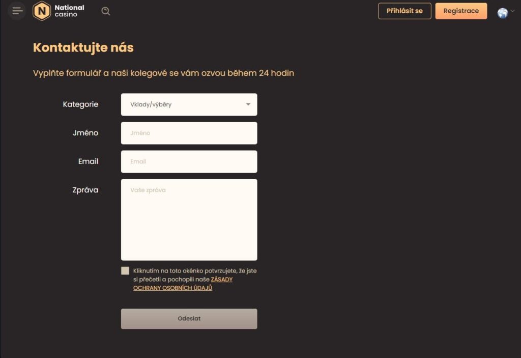 National Casino kontakty