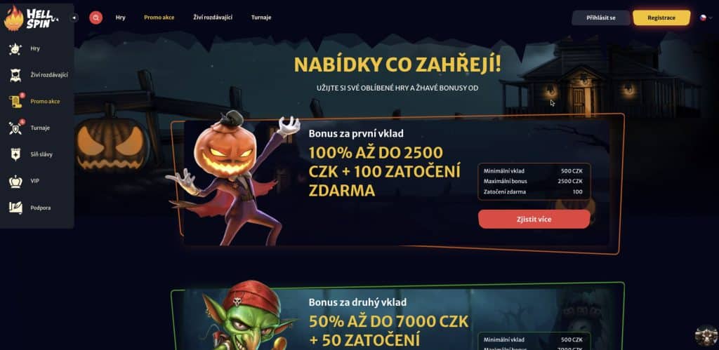HellSpin kasino bonusy