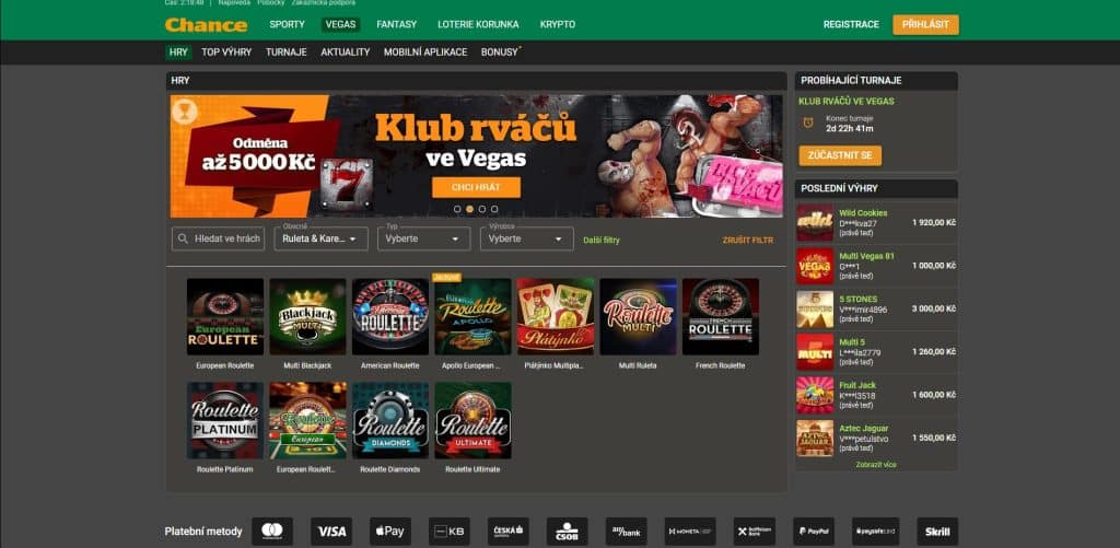 chance casino hry