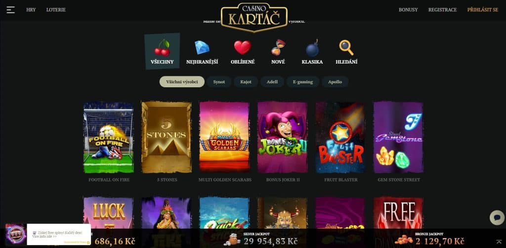 kartac casino hry