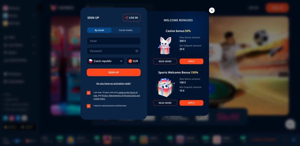 Monro casino registrace