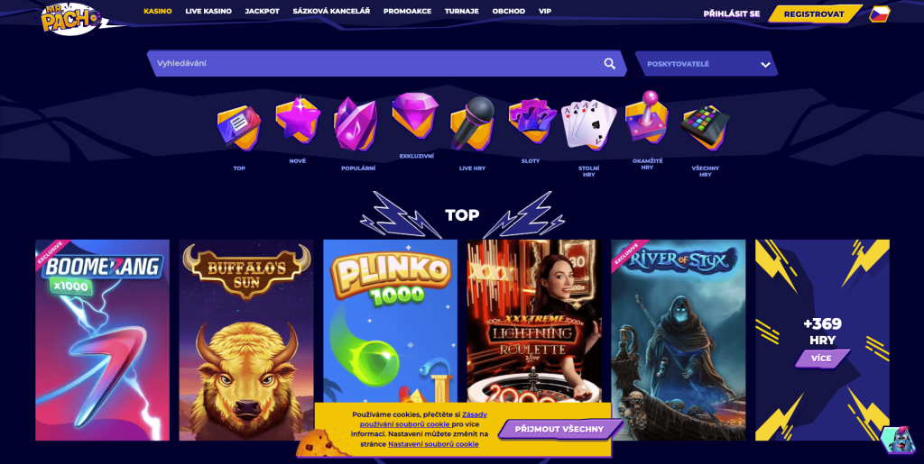 MR Pacho hrací automaty