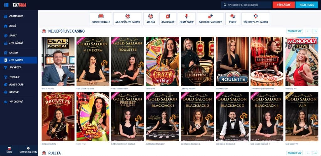 Kasino s živými dealery