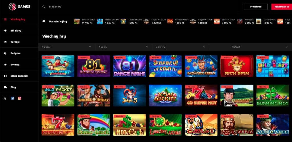 69games hrací automaty