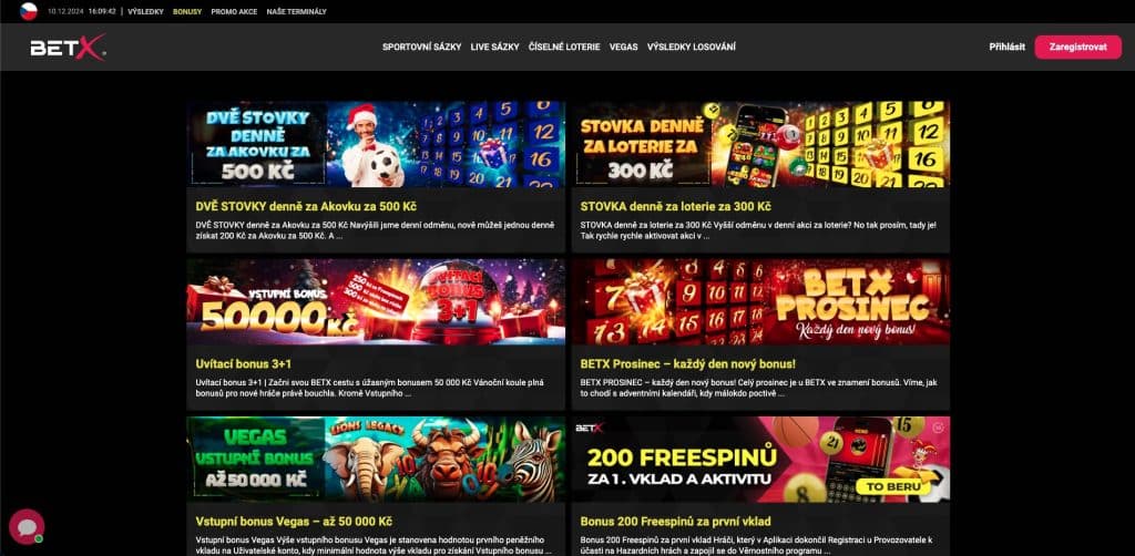 Betx casino bonusy