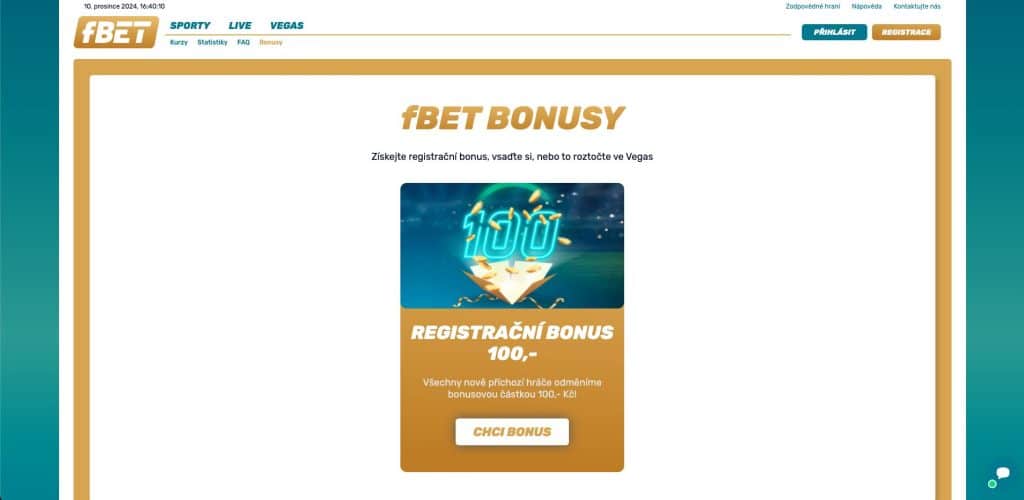 fBet casino bonusy