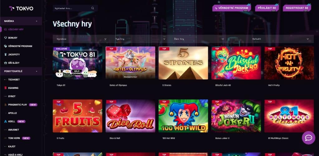 Tokyo hrací automaty