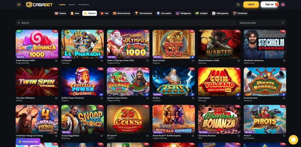 Casabet casino hrací automaty