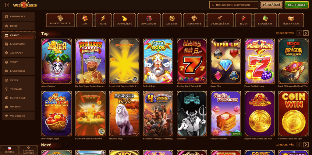 Wild Robin casino hrací automaty