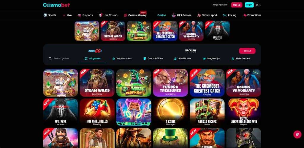 Cosmobet hrací automaty