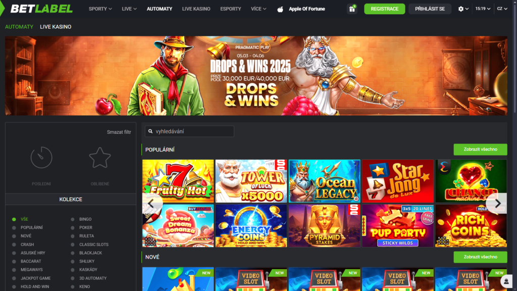 BetLabel casino Česká republika