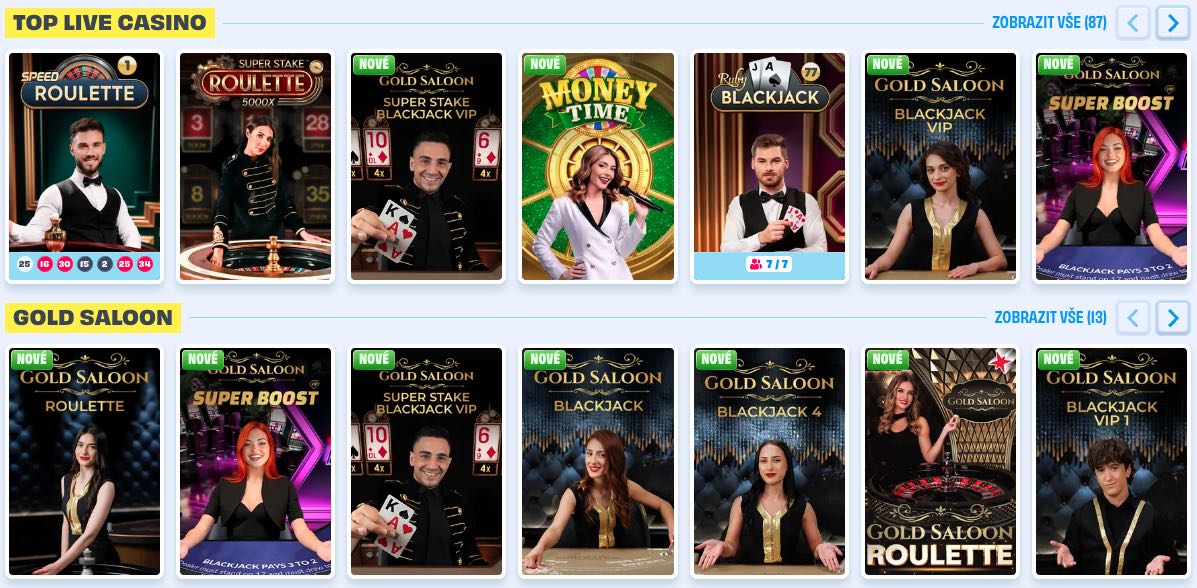 Casino s živými dealery