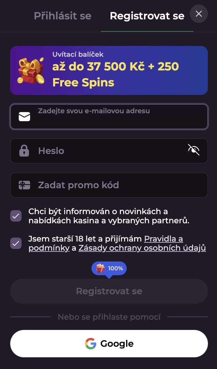 RockySpin casino registrace