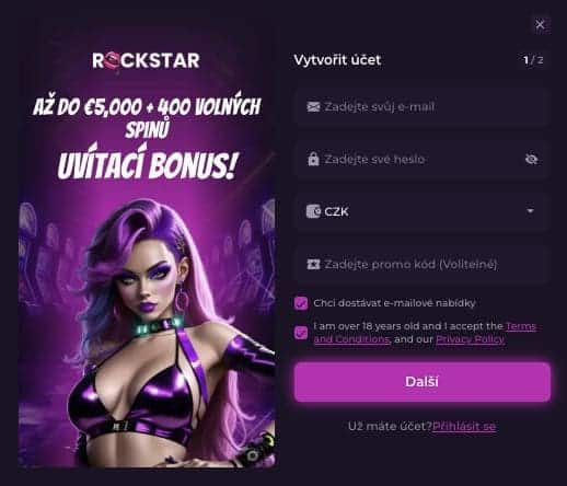 Rockstar casino registrace