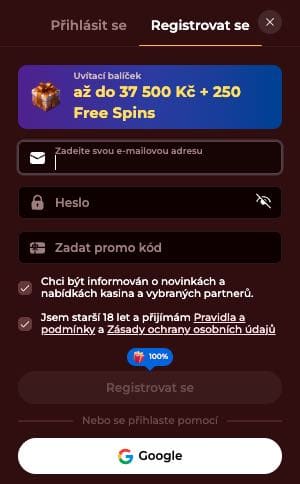 Romancasino registrace