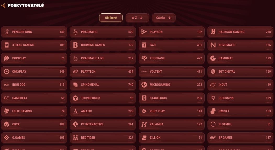 Vývojáři casino her