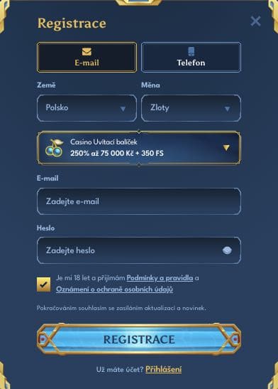 Casea casino registrace