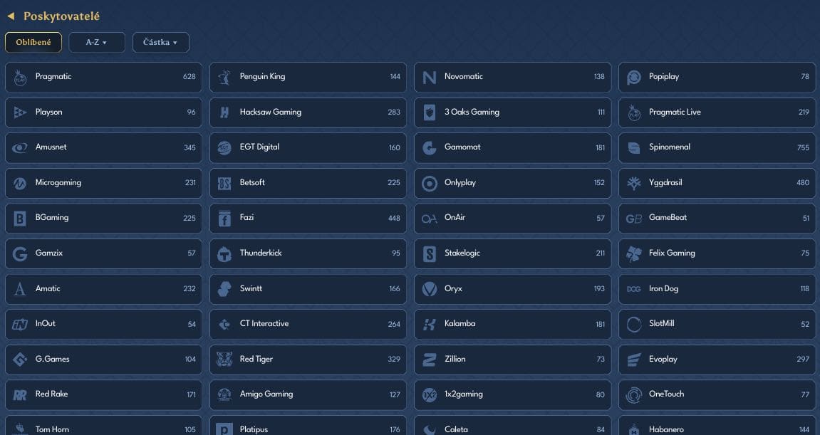 Vývojáři casino her