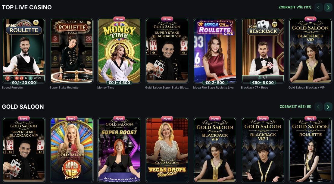 Casino s živými dealery