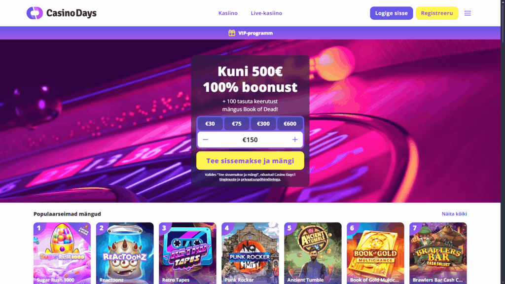 Casino Days kasiino Eesti