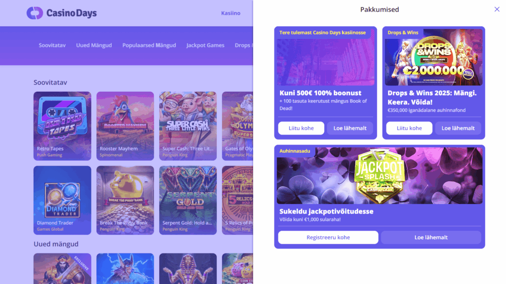Casino Days kasiinokampaaniad