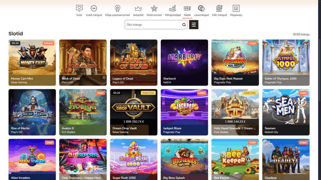 Maria kasiino slotimängud