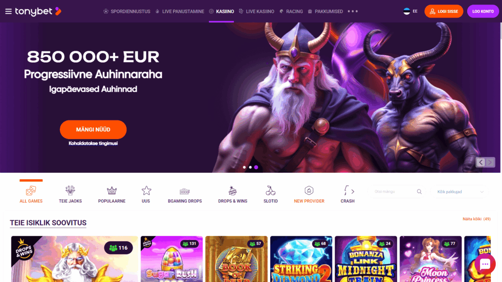 Tonybet kasiino Eesti