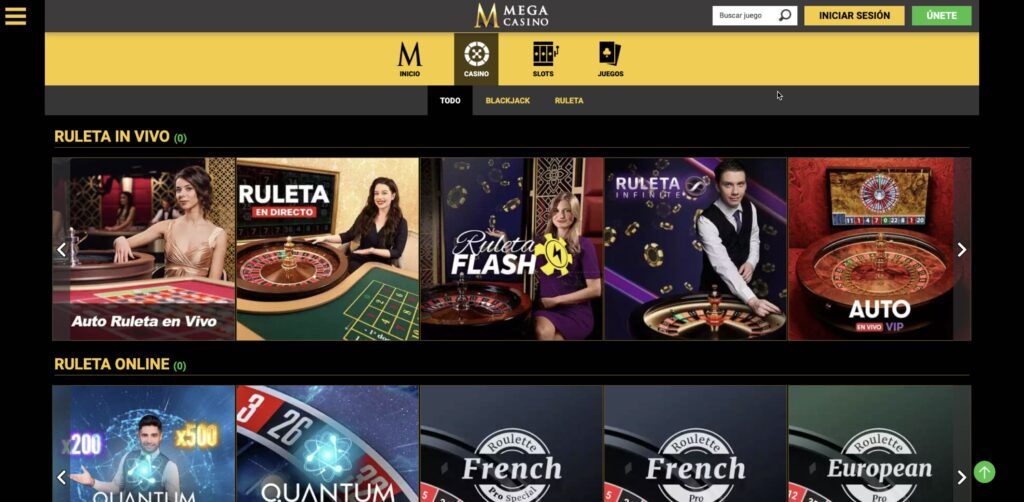 Mega casino en vivo