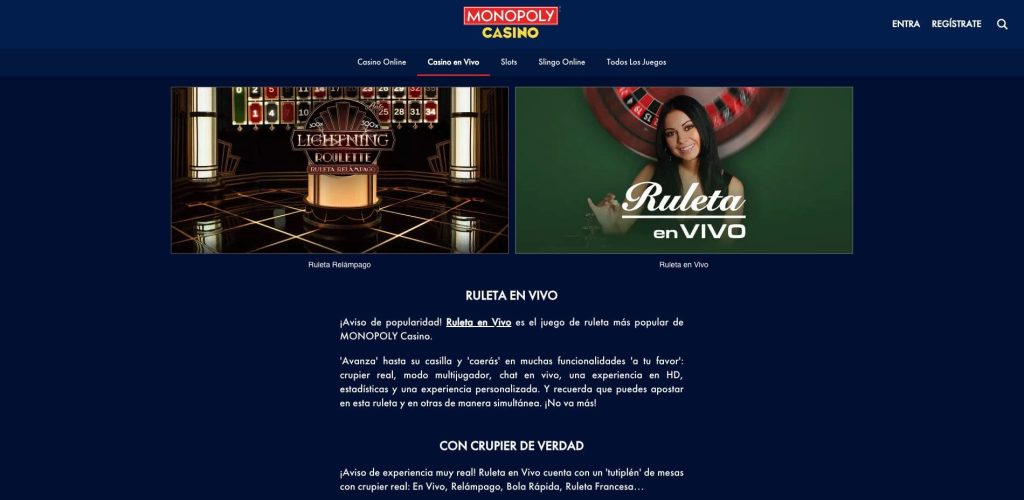 Monopoly Casino en vivo