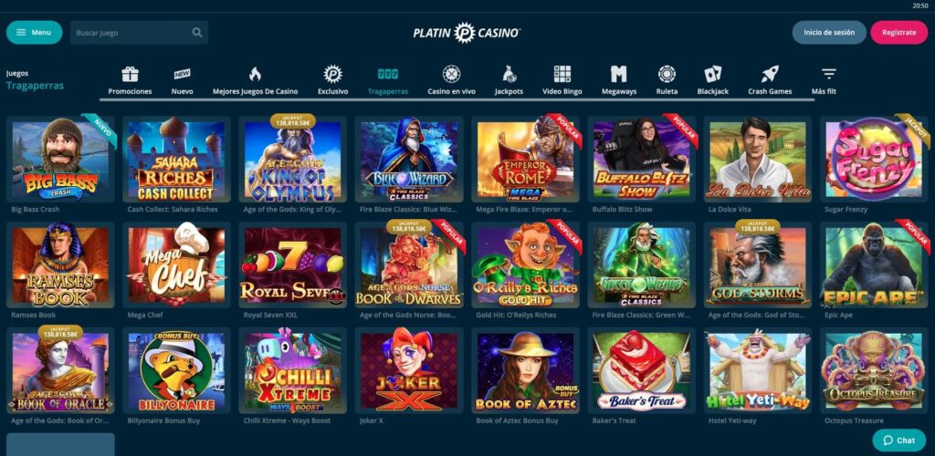 PlatinCasino tragamonedas