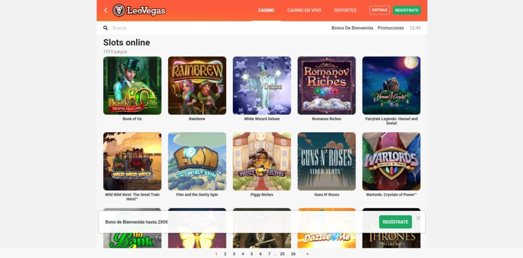 leovegas tragaperras
