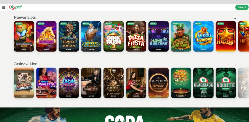 paf casino trapagerras