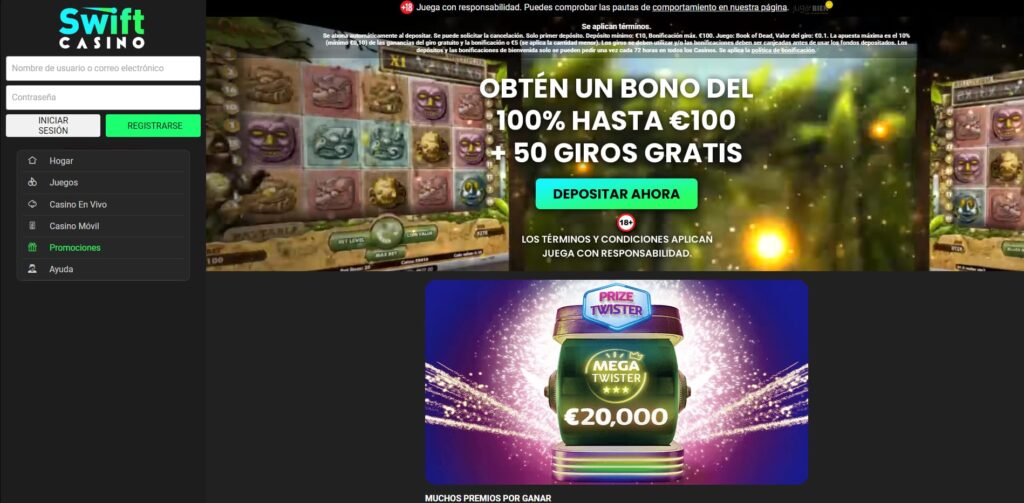 swiftcasino promociones