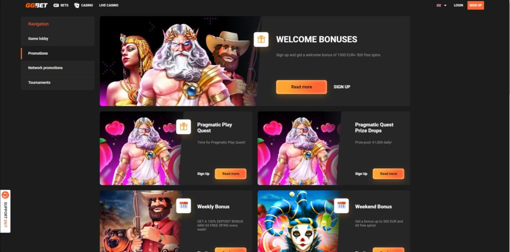 GGBet Casino Μπόνους
