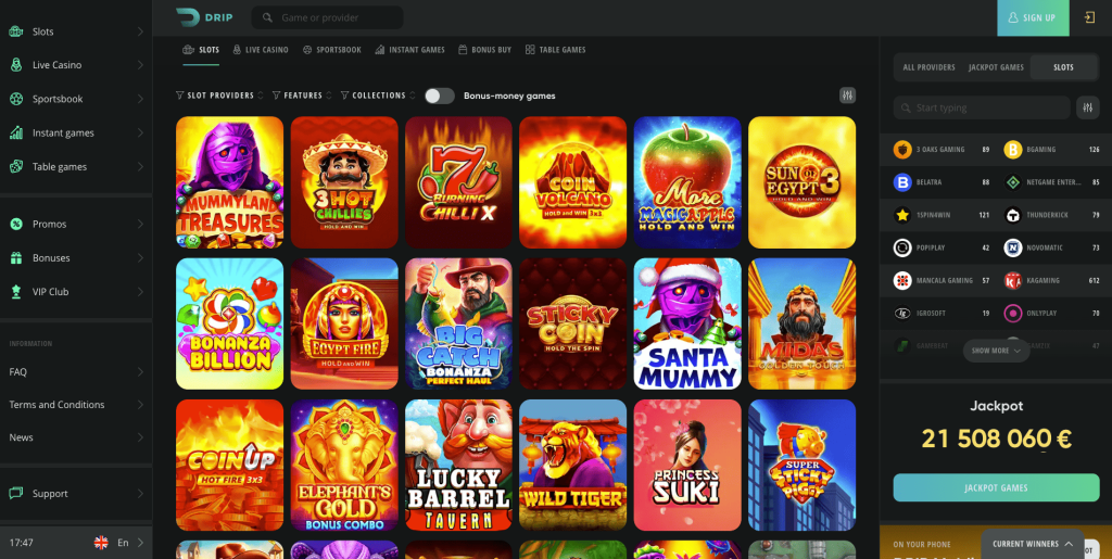 Drip Casino Φρουτάκια